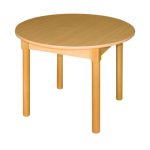 Table ronde simple dans la cuisine