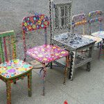 Una varietà di modelli nella tecnica del decoupage