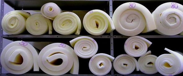 Diverses options de caoutchouc mousse