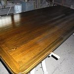 Encimera de madera casera para la cocina.