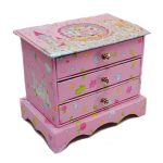 Commode à cercueil rose