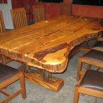 Encimera para mesa de cocina de madera natural.