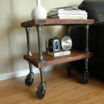 Console de chevet sur roues