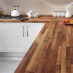 Encimera de cocina de esquina de madera