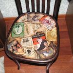 Ritagli di giornale per la decorazione della sedia