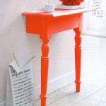Console étroite orange