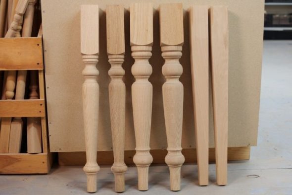 Jambes pour la table faite maison