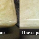Restauration des comptoirs en marbre