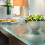 Plan de travail en verre chic