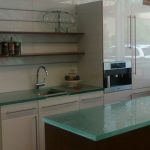 Plan de travail en verre pour meubles de cuisine