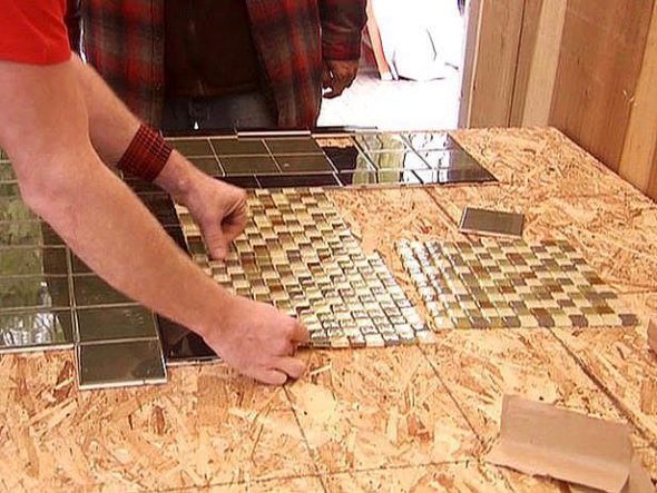 Carrelage combiné avec mosaïque