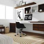 Ensemble de mobilier contrastant - étagère et bureau
