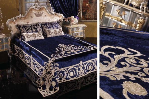 Dessus de lit en velours