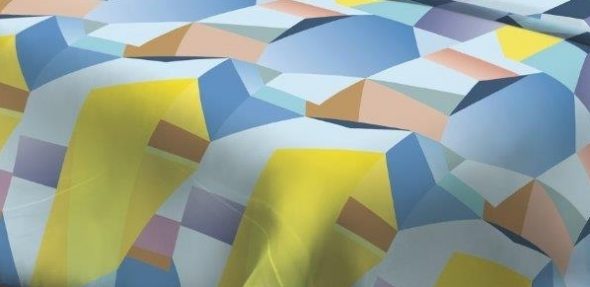 Calico avec des lignes géométriques