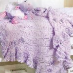 Couvre-lit à carreaux pour enfants, lilas