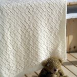 Tricot à carreaux pour enfants couleur lait