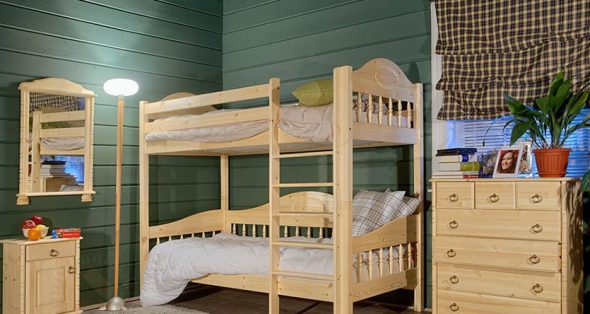 Lits superposés en bois