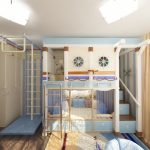 Un lit superposé avec des barres horizontales sera utile pour les jeunes athlètes