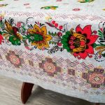 Mooi praktisch katoenen tafelkleed met bloemen