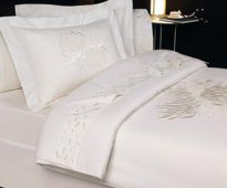 Lit en percale blanche