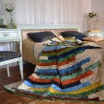 Tapis patchwork fait main dans la technique du patchwork Palette