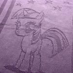 Couverture poney mauve