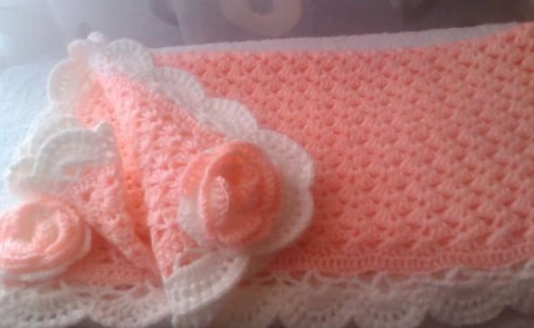 Plaid avec des roses