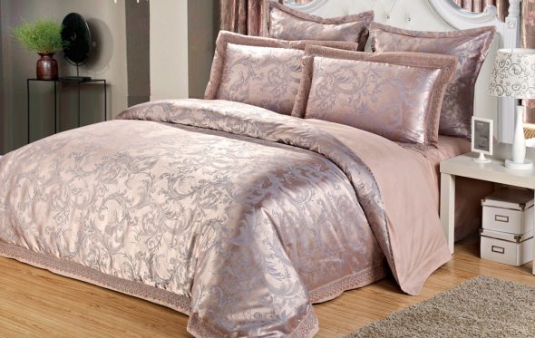Linge de lit satin jacquard