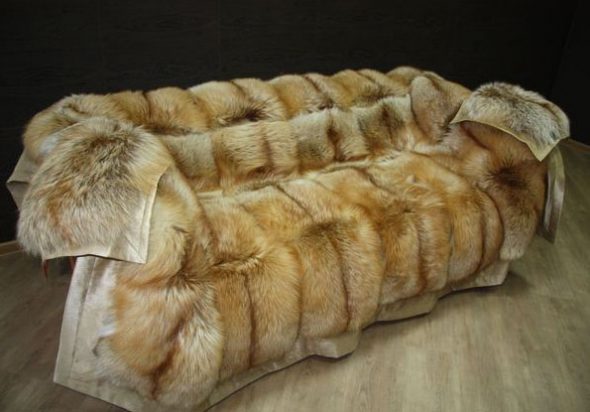 Couverture de fourrure chic