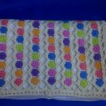 Couverture pour enfants avec des fleurs de résidus de fil