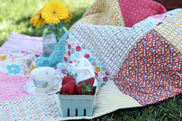 Couvre-lit patchwork fini