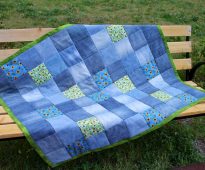 Tapis de vieux jeans multicolores