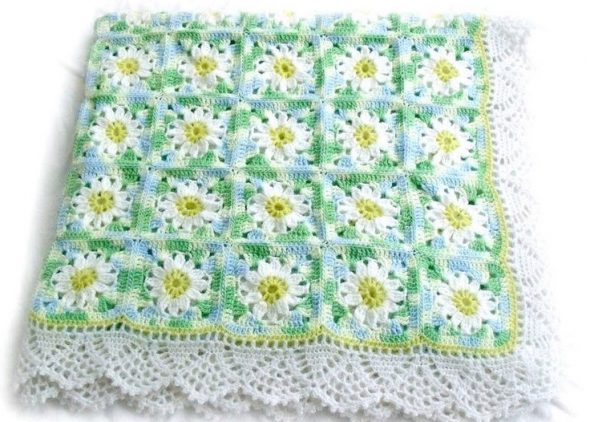 Plaid à motif floral