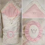 Enveloppe à carreaux pour nouveau-nés Angelica