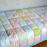 Patchwork simple pour bébé aux couleurs pastel