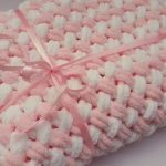 Plaid doux blanc-rose