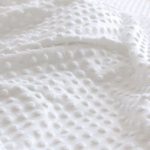 Couvre-lit en peluche blanc