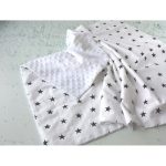 Couverture double face en peluche avec étoiles