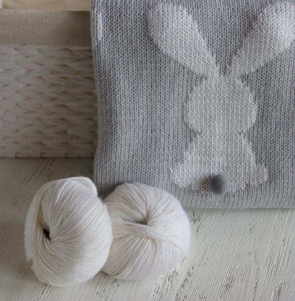 Couverture pour enfants en laine Lapins