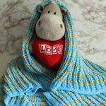 Plaid en tricot pour enfants Rainbow sky