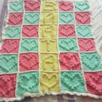Plaid personnalisé à motifs coeur en peluche