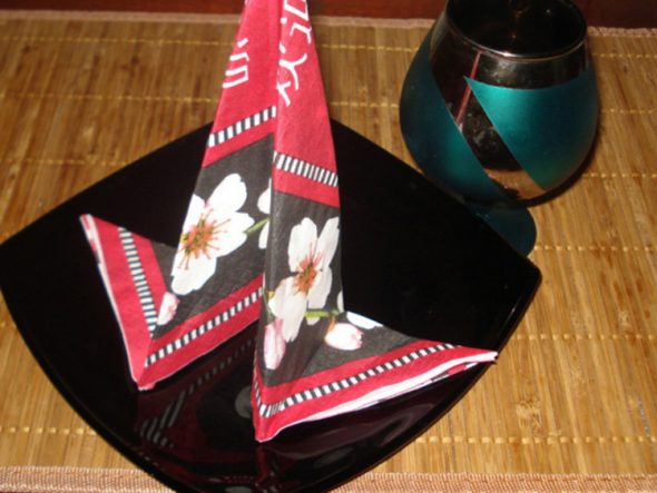Serviette en forme de la célèbre montagne