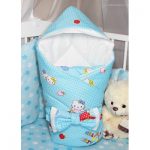 Enveloppe à capuche bleue Kitty