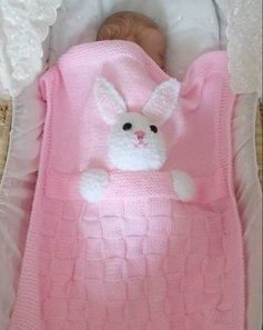 Plaid avec un lapin de museau