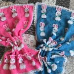 Plaid pour filles et garçons avec des lapins