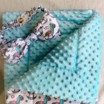 Peluche couverture Turquoise avec chevaux