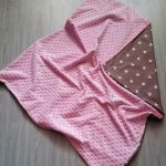 Plaid en peluche rose clair