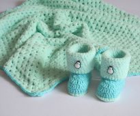 Kit tricot turquoise pour bébé