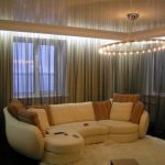 Ceiling cornice with lighting for suspended ceilings