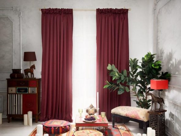 Rideaux de Bourgogne pour différents styles